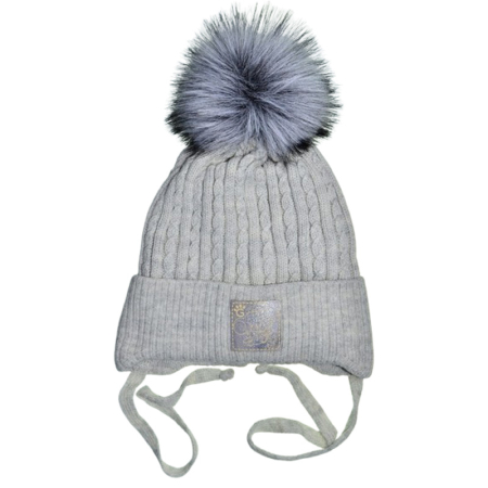 Set 2 piese caciula si guler pentru fete, Mini Junior CF3110G-6, Gri [2]