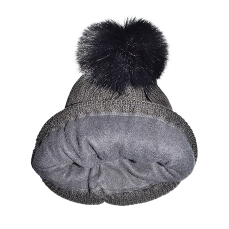 Set 2 piese caciula si guler pentru fete, Mini Junior CF3110N-6, Negru [3]