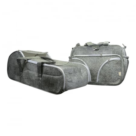 Accesorii gravide si mamici - Set 2 piese landou si geanta pentru bebelusi OEM 0109, Gri