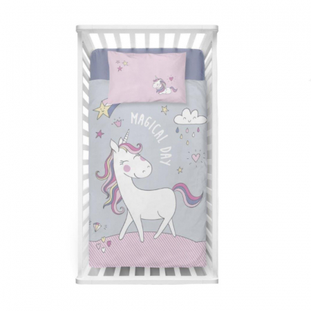 Set 2 piese lenjerie de pat cu 2 fete Detexpol 2929 B, Multicolor [1]
