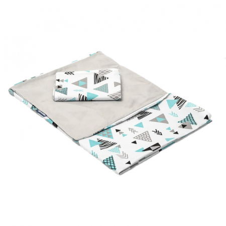 Accesorii camera bebe - Set 2 piese lenjerie de pat cu 2 fete Sensillo 4361, Multicolor
