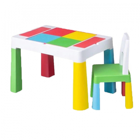 Mobilier - Set 2 piese masuta si scaunel 72 x 47 cm Tega Baby 015891, Multicolor
