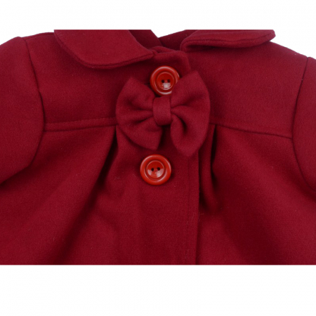 Set 2 piese palton si caciula fete Mini Junior DRN2-RO-80-cm, Alb [3]