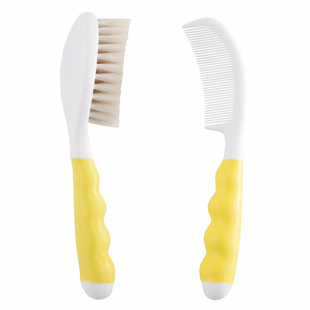 Articole de ingrijire - Set 2 piese perie si pieptan 0+ luni Primamma 44304000, Galben