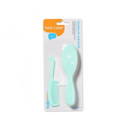 Set 2 piese perie si pieptan BabyOno 567-03, Verde [1]