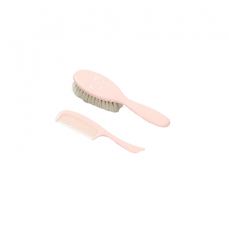 Articole de ingrijire - Set 2 piese perie si pieptan BabyOno 568-04, Roz
