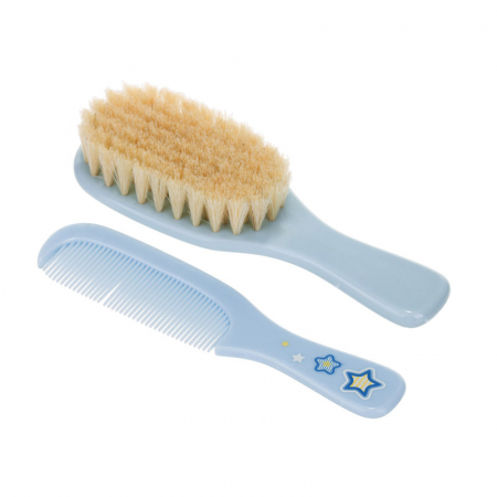 Articole de ingrijire - Set 2 piese perie si pieptan Canpol Babies 7/406, Albastru