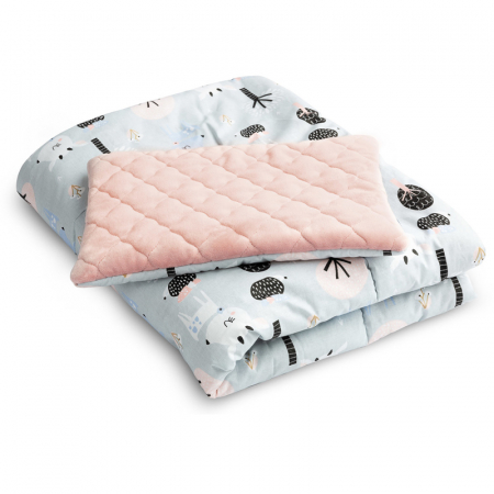 Accesorii camera bebe - Set 2 piese perna si pilota 95 x 75 cm Sensillo 387703, Multicolor