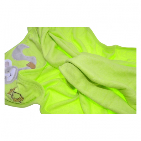 Set 2 piese, prosop cu gluga si batista, pentru baieti, 85 x 80 cm Mini Junior PRS747, Verde [4]