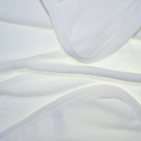 Set 2 piese prosop cu gluga si batista pentru baieti Baby Line PPB129, Alb [4]