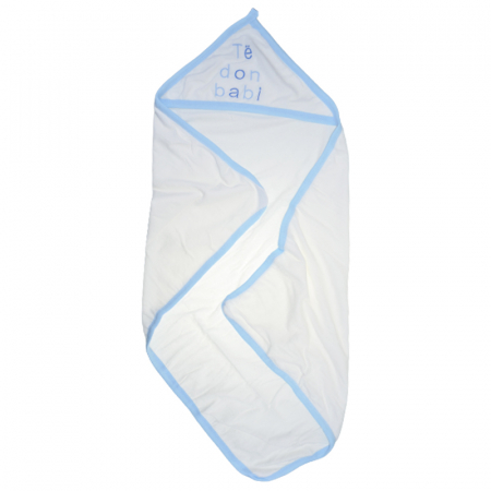 Prosoape - Set 2 piese prosop cu gluga si manusa pentru baieti Mini Junior PPB117, Alb
