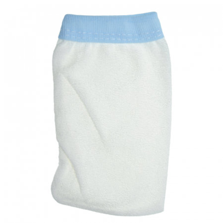 Set 2 piese prosop cu gluga si manusa pentru baieti Mini Junior PPB117, Alb [2]