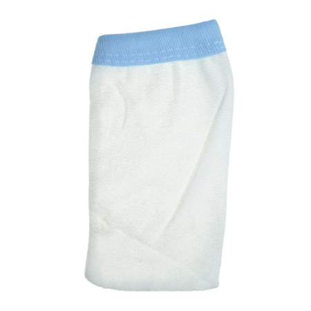 Set 2 piese prosop cu gluga si manusa pentru baieti Mini Junior PPB113, Alb [2]