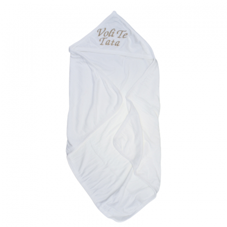 Prosoape - Set 2 piese prosop cu gluga si manusa pentru copii Mini Junior PPB116, Alb