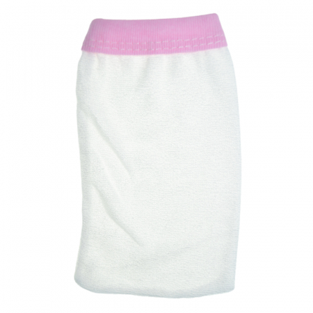Set 2 piese prosop cu gluga si manusa pentru fete Mini Junior PPB118, Alb [2]