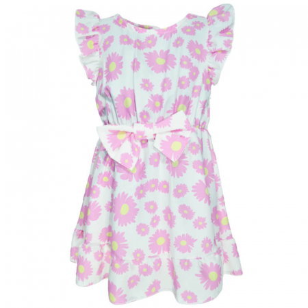 Îmbrăcăminte fete - Rochie eleganta cu maneca scurta pentru fete Lucky Girl 270323-14, Roz