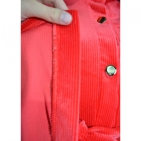 Rochie eleganta din catifea cu maneca lunga pentru fete Tylkomet 071123, Rosu [4]