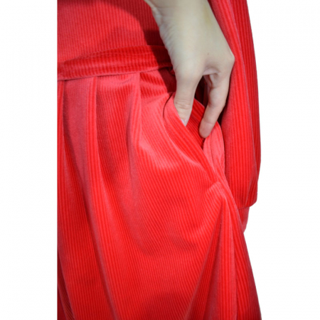 Rochie eleganta din catifea cu maneca lunga pentru fete Tylkomet 071123, Rosu [2]