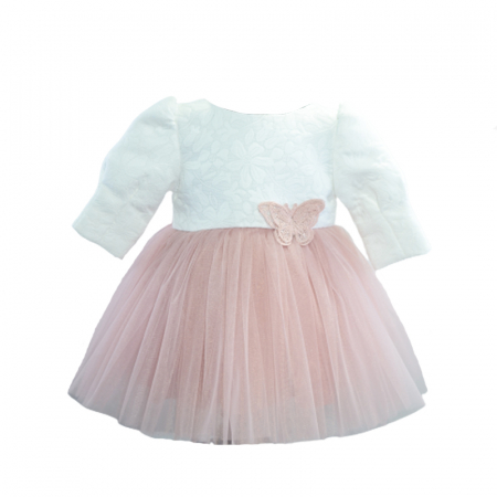 Botezul bebelusului - Rochie eleganta pentru fete Colibri SRC-3, Roz