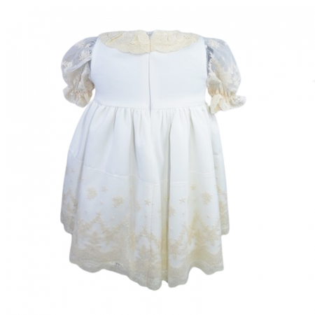 Set 2 piese rochie eleganta si bentita pentru fete Colibri RCLB-2, Alb [4]