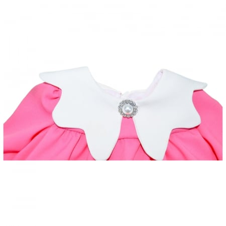 Set 2 piese rochie eleganta si bentita pentru fete, Mini Junior RCMJ2703-1, Roz [1]
