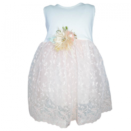 Set 2 piese rochie eleganta si bolero pentru fete Cankus 270323-C, Coral [2]