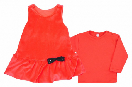 Îmbrăcăminte fete - Set 2 piese rochie si bluza pentru fete Koala 3882-RO-74, Rosu
