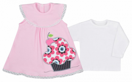 Set 2 piese rochie si bluza pentru fete Koala Dalia 05-470R-80, Roz [1]
