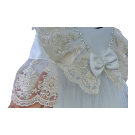 Set 2 piese rochita eleganta si bentita pentru fete Mini Junior, RCH-MJ1A, Alb [3]