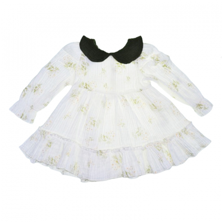 Botezul bebelusului - Rochie pentru fete Mini Junior COMP-787-1, Alb