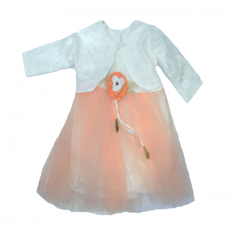 Îmbrăcăminte fete - Set 2 piese rochita si bolero pentru fete Mini Junior BBW-10-68, Roz
