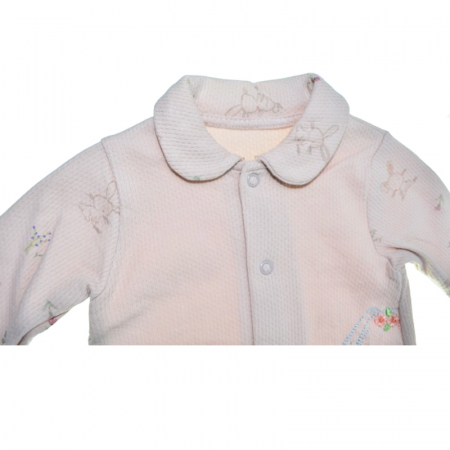 Set 2 piese salopeta cu maneca lunga si bentita pentru fete Mini Junior SETMJ-9, Roz [1]