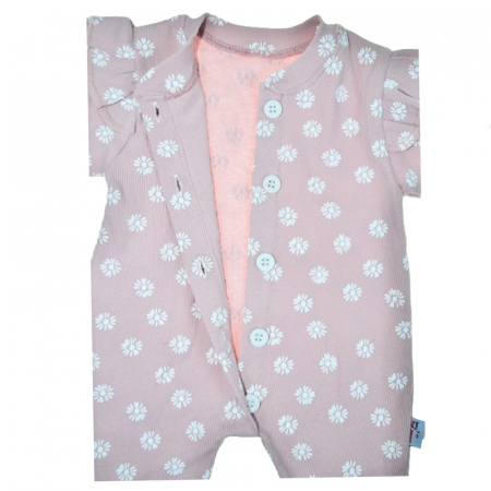 Set 2 piese salopeta cu maneca lunga si bentita pentru fete Mini Junior SLP-MJ1, Roz [3]