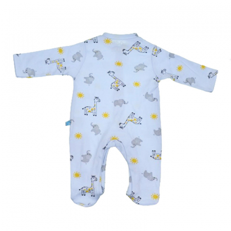 Salopeta cu maneca lunga pentru baieti, cu animale, Mini Junior SLPA1408A, Albastru [1]