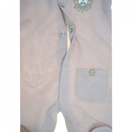 Set 2 piese salopeta cu maneca lunga si caciula pentru baieti Zuff S020823-2, Bej [2]