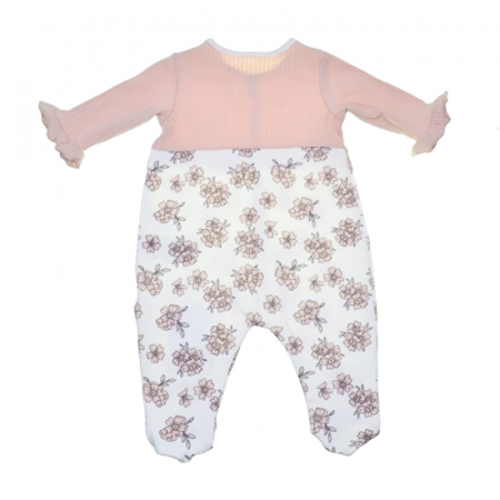 Set 2 piese salopeta cu maneca lunga si caciula pentru fete Mini Junior SETMJ-10, Roz [1]