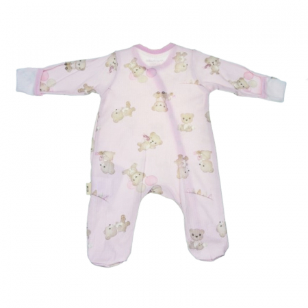 Set 2 piese salopeta cu maneca lunga si caciula pentru fete Mini Junior SETMJ-5, Roz [3]