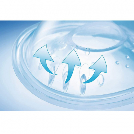 Set 6 piese colectori si protectoare pentru mameloane Nuk 252067, Transparent [4]
