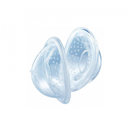 Accesorii pentru alaptat - Set 6 piese colectori si protectoare pentru mameloane Nuk 252067, Transparent