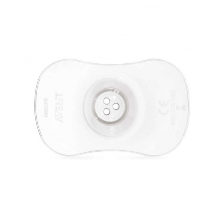Set 2 protectii din silicon pentru mameloane M Philips Avent SCF153/03, Transparent [1]