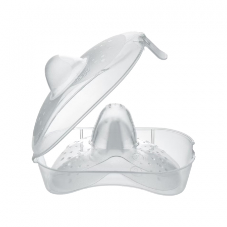 Set 2 protectii din silicon pentru mameloane, marimea S, MAM 831997, Transparent [1]