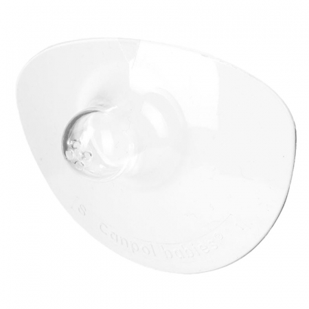 Accesorii pentru alaptat - Set 2 protectii din silicon pentru mameloane M/L Canpol Babies 18/603, Transparent