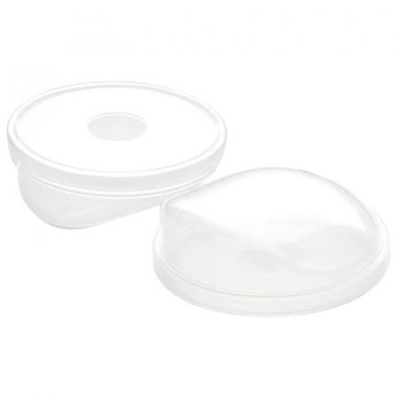 Accesorii pentru alaptat - Set 2 cupe pentru sani impotriva iritarii mameloanelor Akuku A0248, Transparent