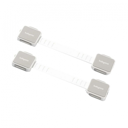 Accesorii camera bebe - Set 2 protectii pentru blocarea usilor BabyOno 945, Gri
