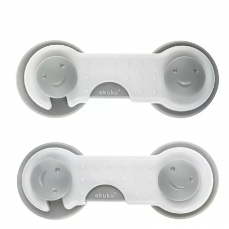 Protectii copii si  bebelusi - Set 2 protectii pentru blocarea sertarelor Akuku A0649, Alb
