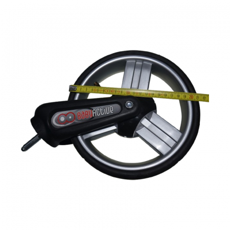 Roata față, cu osie, pentru carucior BabyActive RT1706-4, Negru [1]