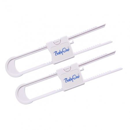 Protectii copii si  bebelusi - Set 2 sigurante pentru mobilier BabyOno 955, Alb