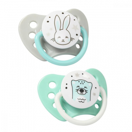 Suzete - Set 2 suzete anatomice din silicon 0-3 luni+ BabyOno 1226/01