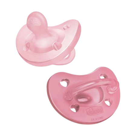 Suzete - Set 2 suzete anatomice din silicon, Chicco Physio Forma Soft 175369, Roz