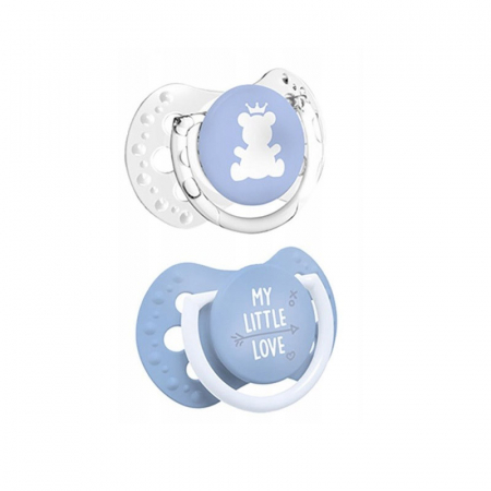 Suzete - Set 2 suzete dinamice din silicon 0-2 luni Lovi My little love 22/847AL